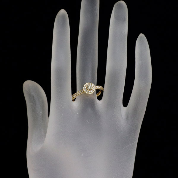 GSTV K18YG ダイヤモンド リング 0.18ct D0.27ct