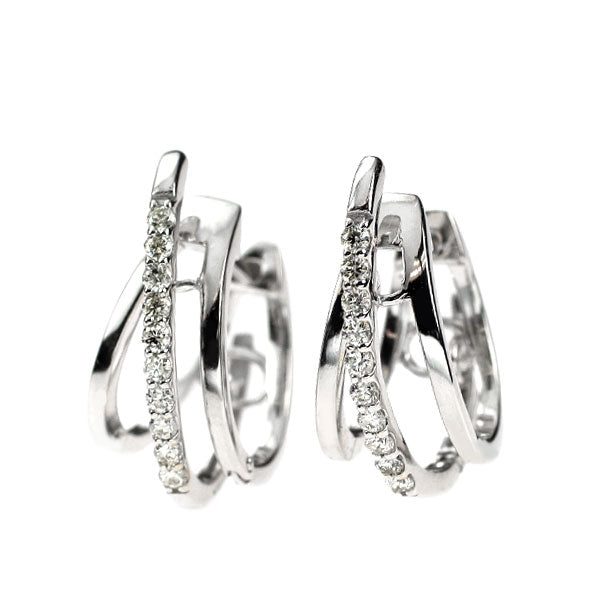 K18WG ダイヤモンド ピアス 0.20ct