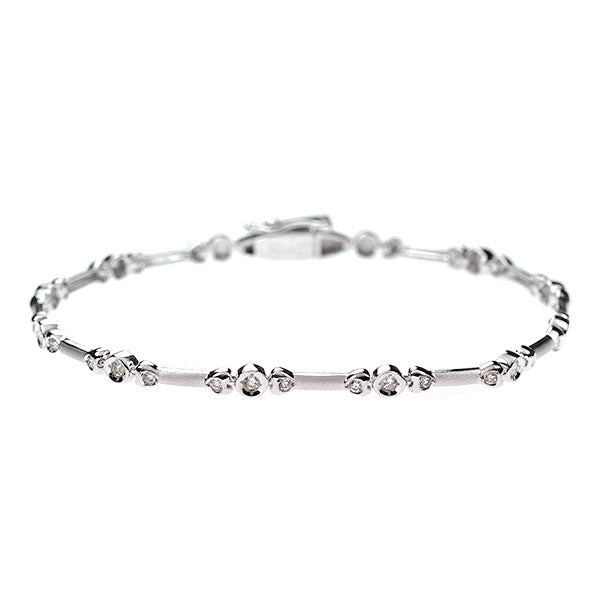 K18WG ダイヤモンド ブレスレット 0.24ct