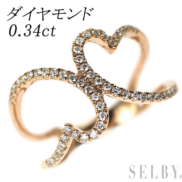 K18PG ダイヤモンド リング 0.34ct