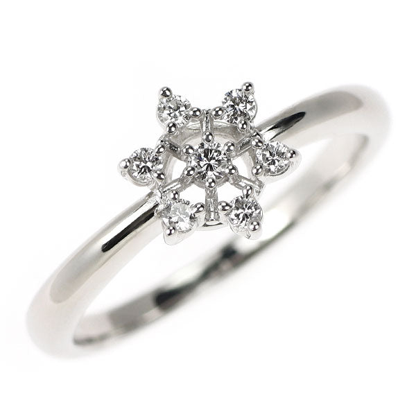 田崎真珠 K14WG ダイヤモンド リング 0.13ct