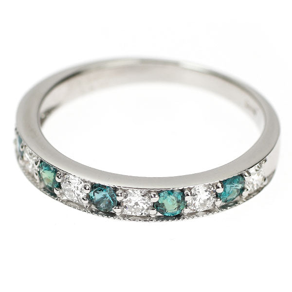 希少 Pt900 アレキサンドライト ダイヤモンド リング 0.26ct D0.26ct ハーフエタニティ
