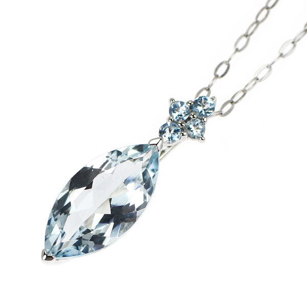 GSTV Pt950 アクアマリン ペンダントネックレス 1.00ct AQ0.05ct