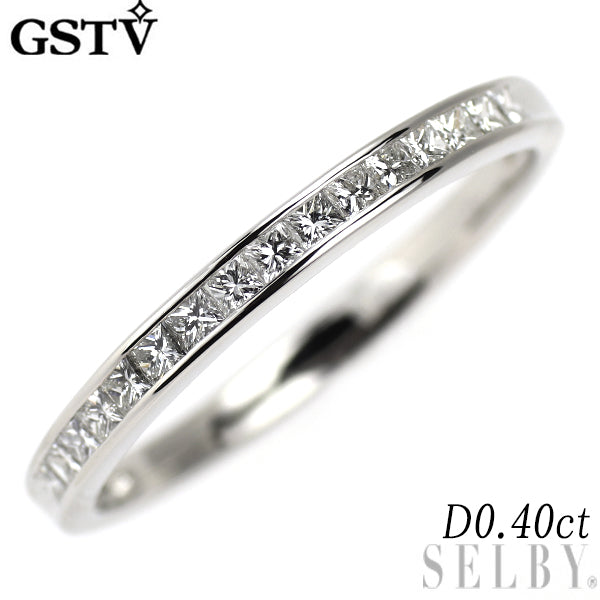 GSTV Pt950 ダイヤモンド リング 0.40ct ハーフエタニティ