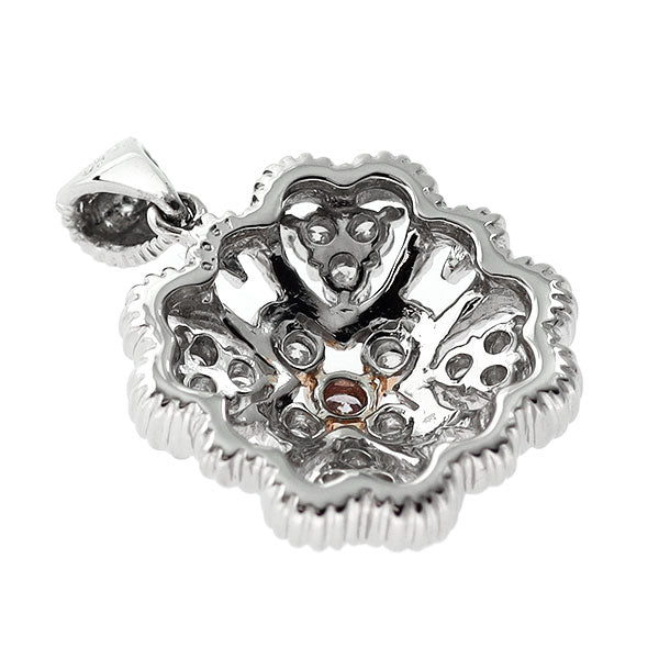 Pt900 天然ピンク ダイヤモンド ペンダントトップ 0.051ct FLPP SI2 D0.40ct