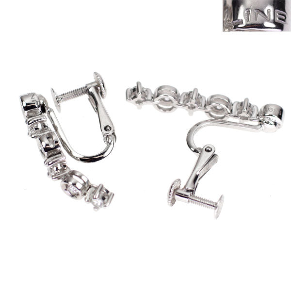 DTC K14WG/ K18WG ダイヤモンド イヤリング 0.50ct LINE