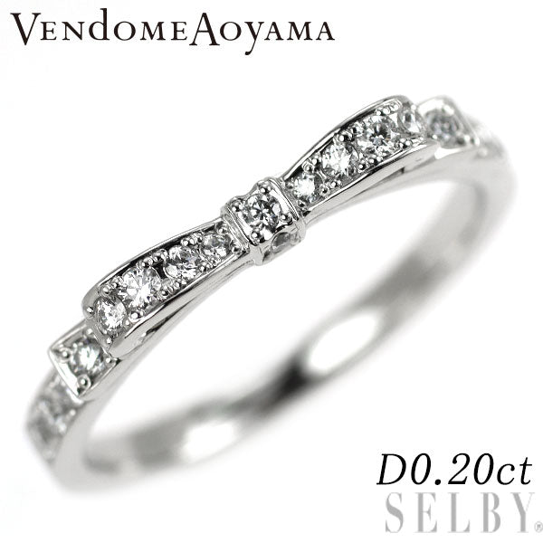 ヴァンドーム青山 Pt950 ダイヤモンド リング 0.20ct リュバン ドゥ マリエ