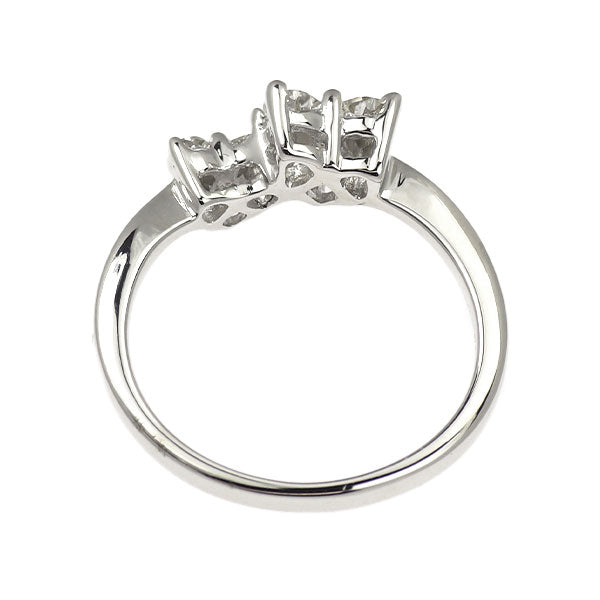 K18WG プリンセスカット ダイヤモンド リング 0.44ct ハート