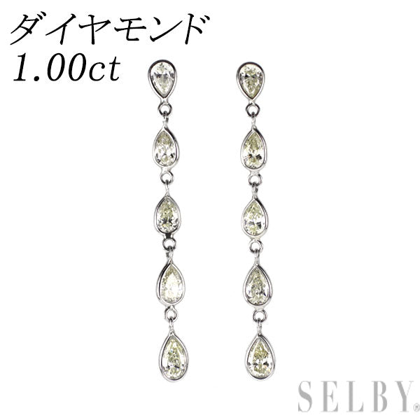 Pt900 ダイヤモンド ピアス 1.00ct