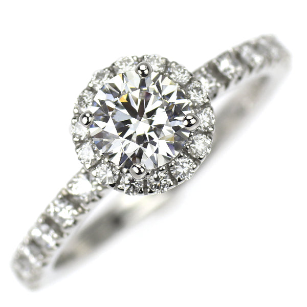 Pt950 ダイヤモンド リング 0.58ct D VVS2 3EX D0.27ct