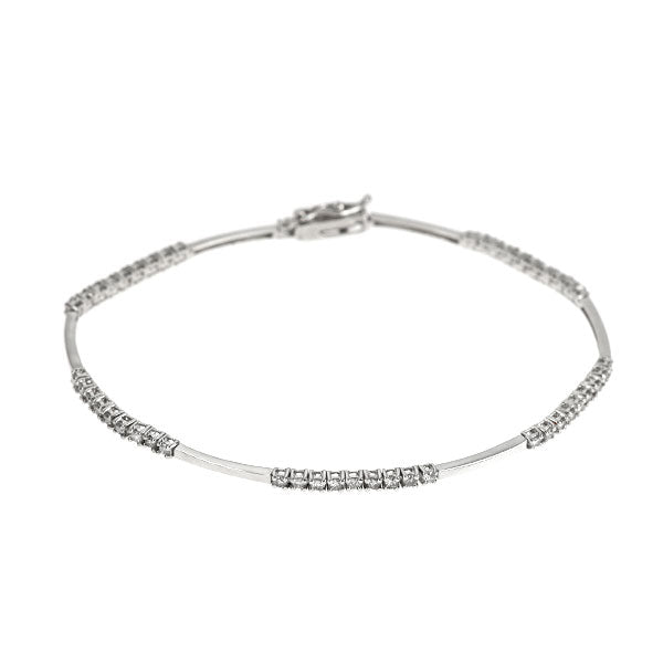 K18WG ダイヤモンド ブレスレット 1.00ct