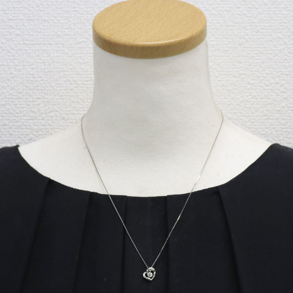 Pt900/ Pt850 ダイヤモンド ペンダントネックレス 0.204ct D0.01ct ハート