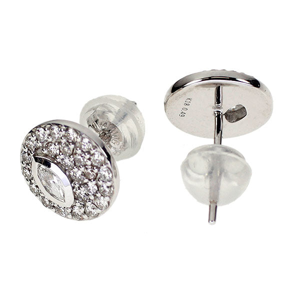 K18WG ダイヤモンド ピアス 0.49ct