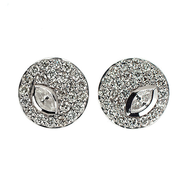 K18WG ダイヤモンド ピアス 0.49ct