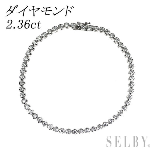 Pt850 ダイヤモンド テニス ブレスレット 2.36ct — セルビーオンライン