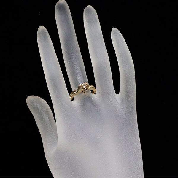 K18CG ダイヤモンド リング 0.80ct ハート ミステリーセッティング
