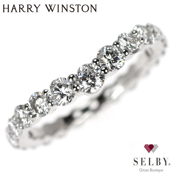 ハリーウィンストン Pt950 ダイヤモンド リング トゥルーリーバンド フルエタニティ 《セルビー銀座店》【中古】