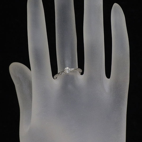 wish upon a star Pt950 ダイヤモンド  リング 0.215ct E VS1 D0.02ct