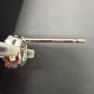 ヴァンドーム青山 K18WG ローズカット サファイア ダイヤモンド ピアス