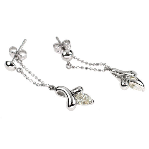 Pt900 ペアシェイプ ダイヤモンド ピアス 0.67ct — セルビーオンライン