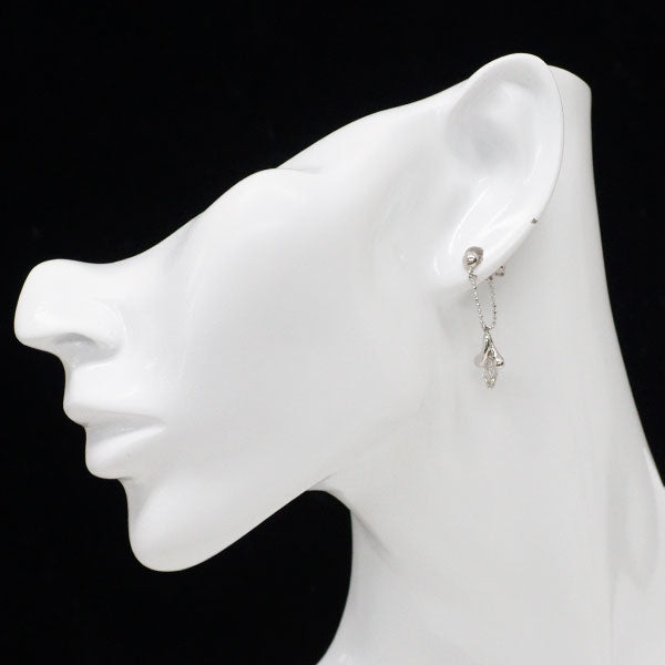 Pt900 ペアシェイプ ダイヤモンド ピアス 0.67ct