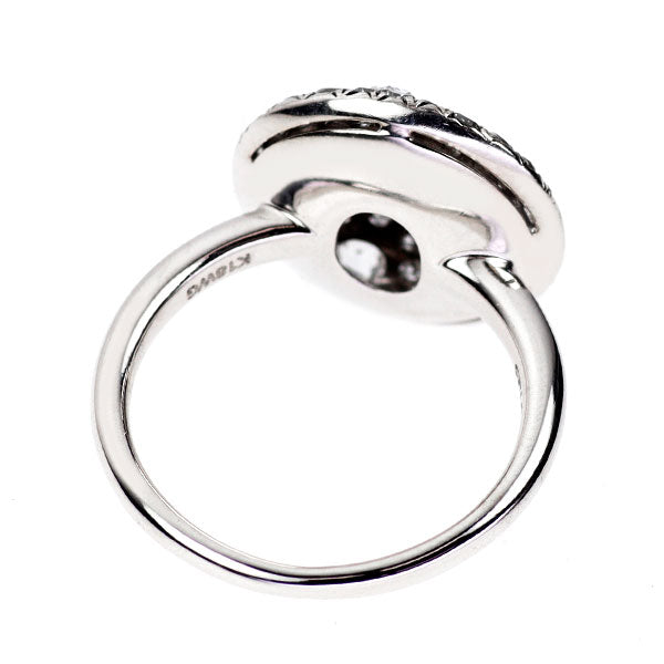 K18WG ローズカット/ラウンドブリリアント ダイヤモンド リング 1.25ct