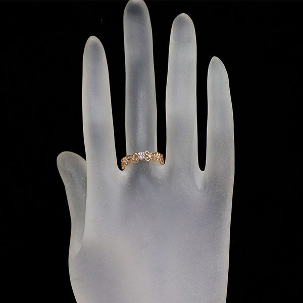 新品 希少 K18PG 天然ピンク ダイヤモンド リング 0.155ct LP SI2 D0.04ct 【エスコレ】