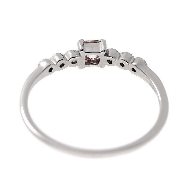 新品 希少 Pt950 プリンセスカット 天然ピンク ダイヤモンドリング 0.143ct FP I2 D0.03ct 【エスコレ】