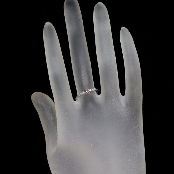 新品 希少 Pt950 プリンセスカット 天然ピンク ダイヤモンドリング 0.143ct FP I2 D0.03ct 【エスコレ】
