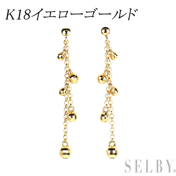 シェルピアス　K18 イエローゴールド　新品　キャッチなし 月甲 ピアス ムーンピアス K18YG 18金 18k イエロー ゴールド げっこう