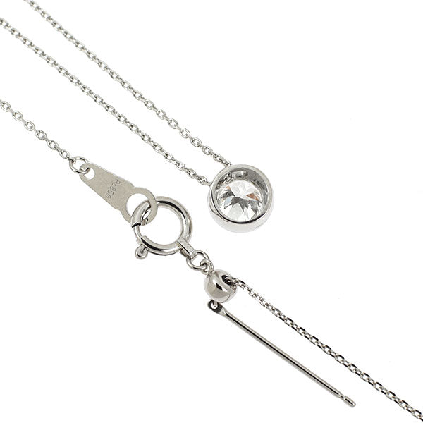 新品 Pt950/ Pt850 ダイヤモンド ペンダントネックレス 0.508ct D SI1 鍛造ミルグレイン【エスコレ】