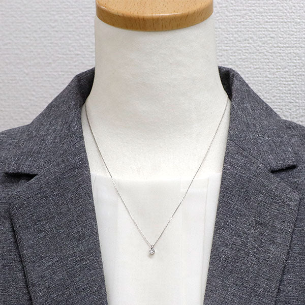 新品 Pt900/ Pt850 ダイヤモンド ペンダントネックレス 0.324ct F SI2 G  一点留め【エスコレ】