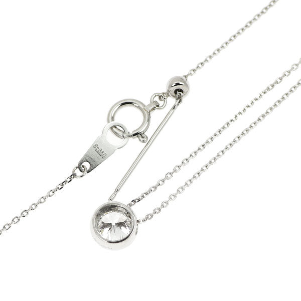 新品 Pt950/ Pt850 多面/スターカット ダイヤモンド ペンダントネックレス 0.541ct E SI2 鍛造ミルグレイン【エスコレ】