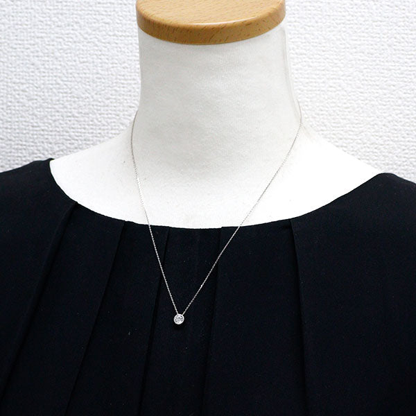 新品 Pt950/ Pt850 多面/スターカット ダイヤモンド ペンダントネックレス 0.541ct E SI2 鍛造ミルグレイン【エスコレ】