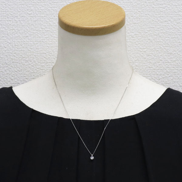 新品 Pt900/ Pt850 ダイヤモンド ペンダントネックレス 0.320ct E SI1 VG 1点留め【エスコレ】