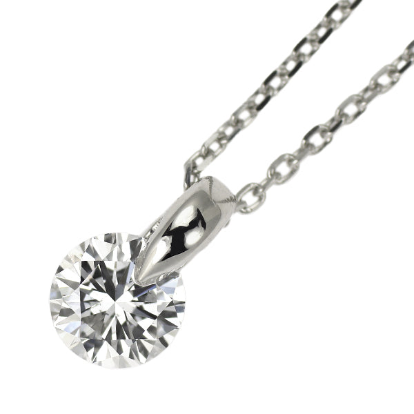 新品 Pt900/ Pt850 ダイヤモンド ペンダントネックレス 0.320ct E SI1 VG 1点留め【エスコレ】