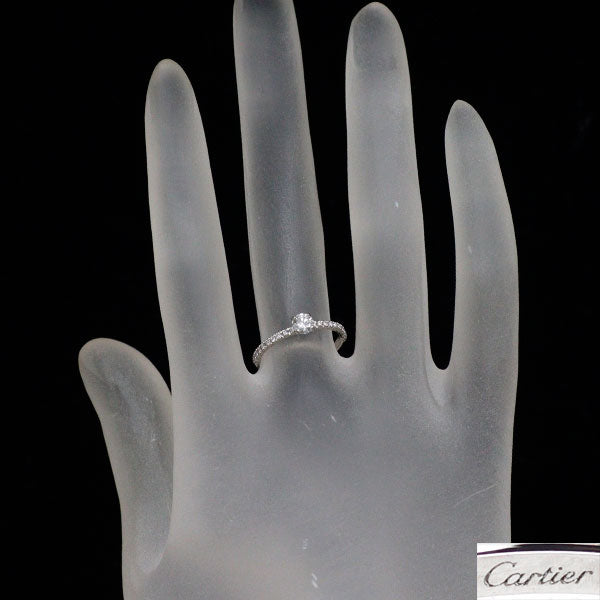 カルティエ Pt950 ダイヤモンド リング 0.24ct D VVS1 EX エタンセル 47号