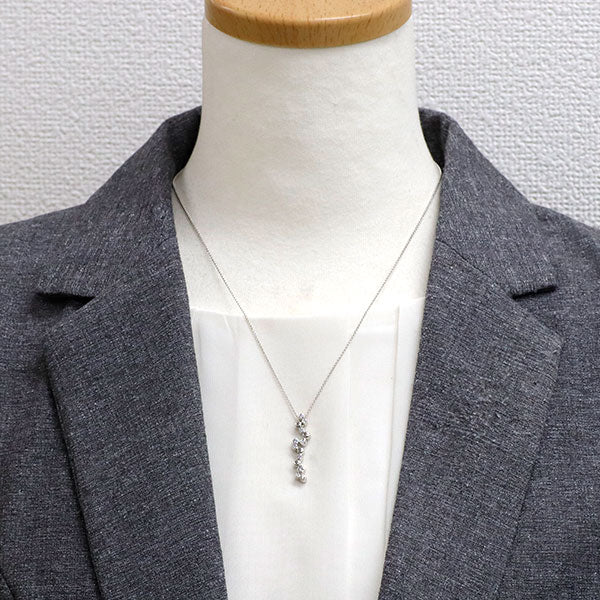 K18WG ダイヤモンド ペンダントネックレス 0.30ct