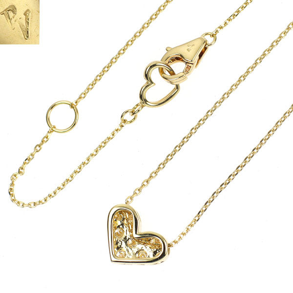 ポンテヴェキオ K18YG ダイヤモンド ペンダントネックレス 0.20ct ハート