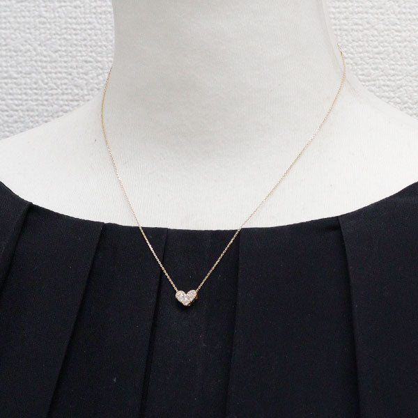 ポンテヴェキオ K18YG ダイヤモンド ペンダントネックレス 0.20ct ハート