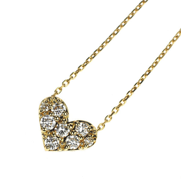 ポンテヴェキオ K18YG ダイヤモンド ペンダントネックレス 0.20ct ハート