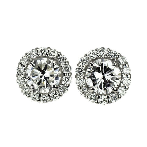 新品 Pt950/ Pt900 ダイヤモンド ピアス 1.168ct F/G SI1/SI2 G D0.34ct【エスコレ】