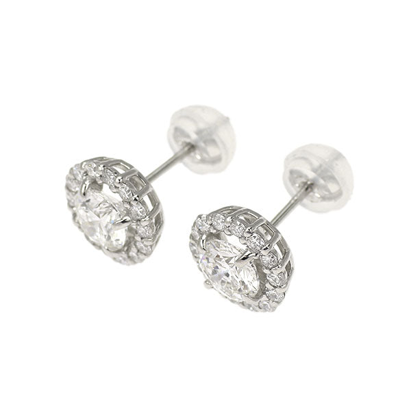 新品 Pt950/ Pt900 D&D144面 ダイヤモンド ピアス 1.040ct F/G VS1/VS2 D0.34ct 【エスコレ】