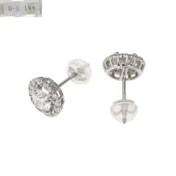 新品 Pt950/ Pt900 D&D144面 ダイヤモンド ピアス 1.040ct F/G VS1/VS2 D0.34ct 【エスコレ】