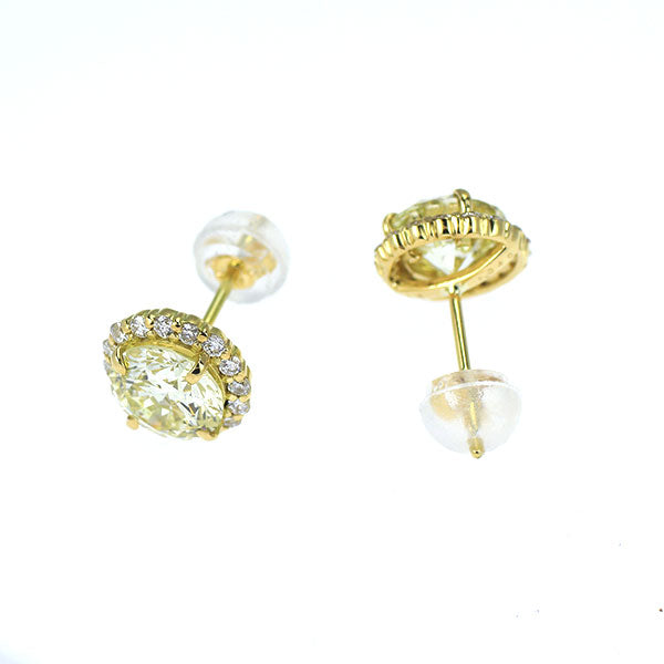 新品 K18YG ダイヤモンド ピアス 2.043ct VLY SI2 VG/G D0.24ct 【エスコレ】