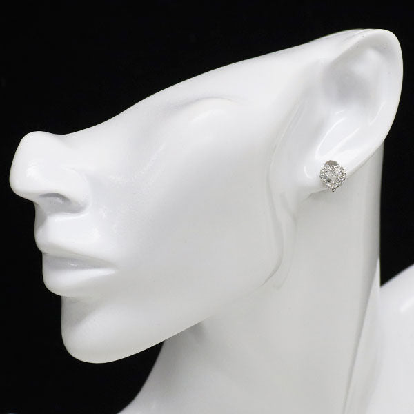 新品 Pt950/ Pt900 ハートシェイプ ダイヤモンド  ピアス 0.716ct G/H SI1/SI2 D0.46ct 【エスコレ】