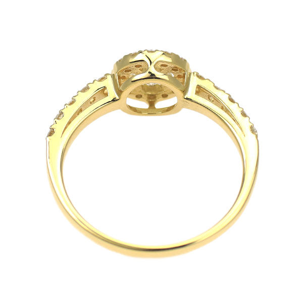 新品 K18YG ダイヤモンド リング 0.324ct I IF 3EXHC D0.33ct【エスコレ】