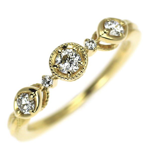 wish upon a star K18YG ダイヤモンド リング 0.112ct D0.14ct