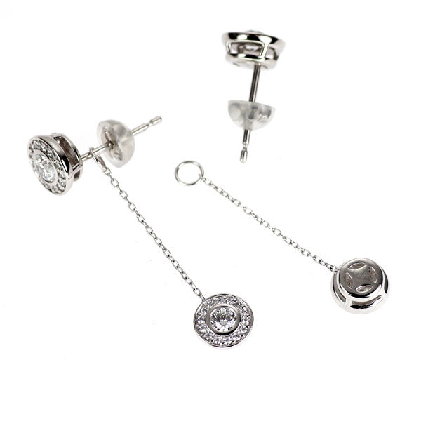 フォーエバーマーク Pt900 ダイヤモンド ピアス 0.676ct D0.20ct 2way