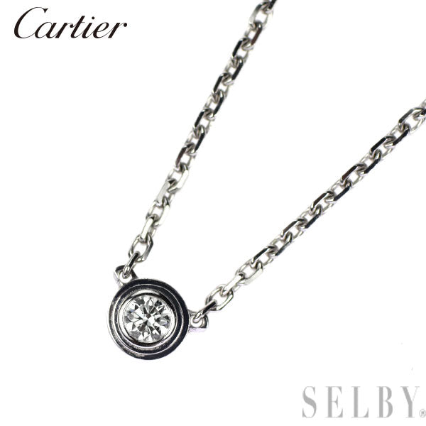 Cartier カルティエ ディアマンレジェ ネックレス WG ダイヤモンド カルティエ K18WG ダイヤモンド ペンダントネックレス ディアマン